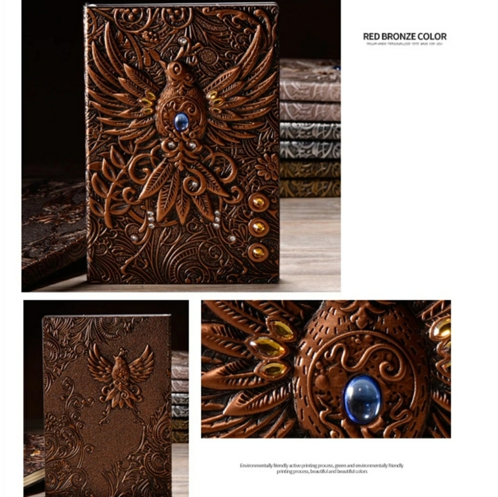 5⭐ Rated.🧡 Embossed Phoenix Journal - Picture 5 of 16